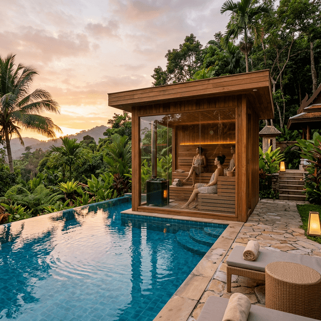 Tropical Wellness Sauna Resort in Thailand